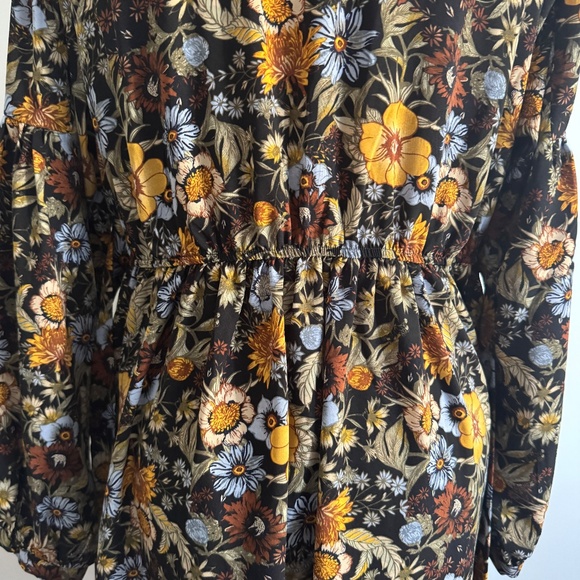Véro - Brown Floral Belted Midi Dress - Picture 10 of 15